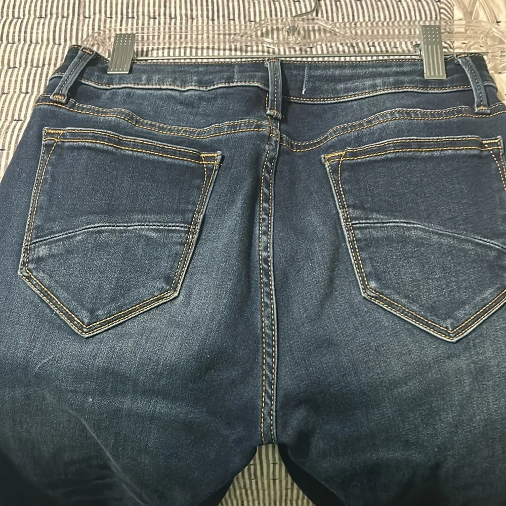 DRIFTWOOD Dark Blue Skinny Jeans with Floral Embroidery - Picture 4 of 5